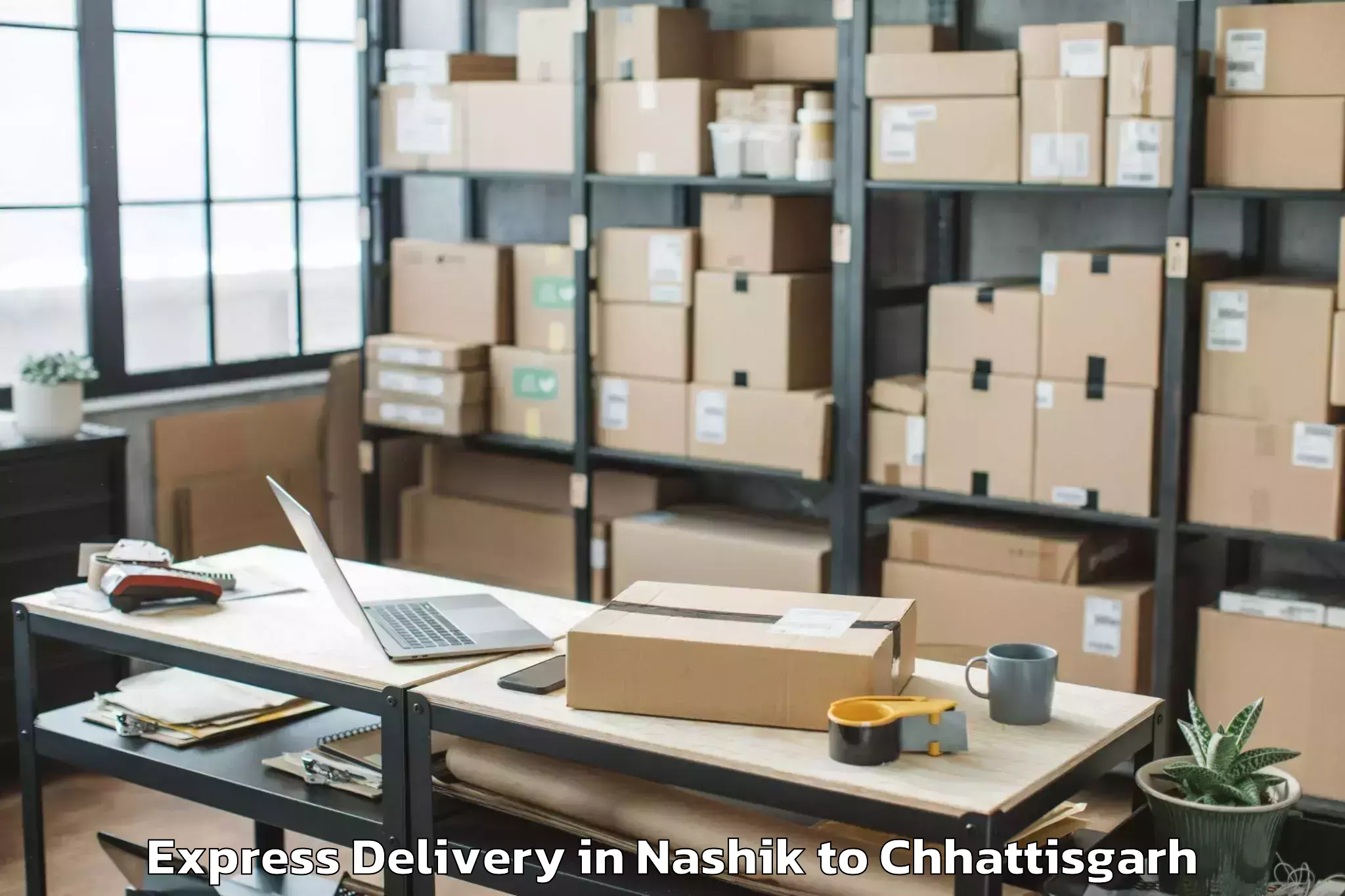 Comprehensive Nashik to City Center Mall Raipur Express Delivery